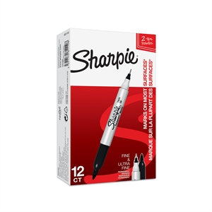 Sharpie Marker TwinTip EF/F čierna.