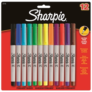 Sharpie Marker Ultra Fine 0,5mm sada (12)