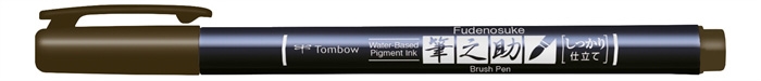 Tombow Marker Fudenosuke hard brown