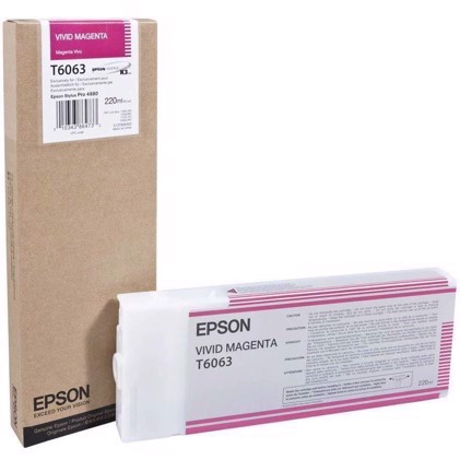 Epson Živá Purpurová T6063 - 220 ml inková náplň pre Epson Pro 4880