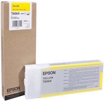 Epson Žltý 220 ml náplňové atramentové cartridge T6064 - Epson Pro 4800/4880