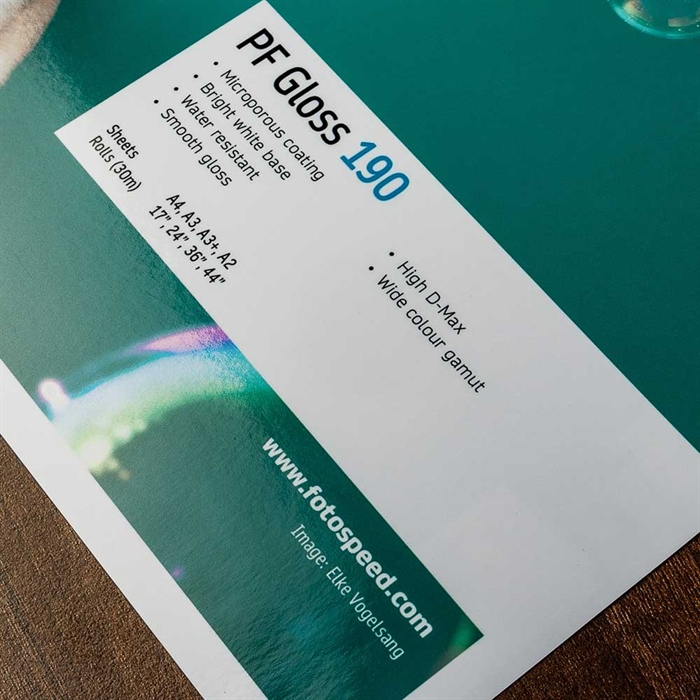 Fotospeed PF Gloss 190 g/m² - 44" x 30 metra 