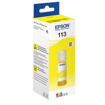 Epson 113 EcoTank žltá náplň na atramentovú tlačiareň